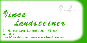 vince landsteiner business card